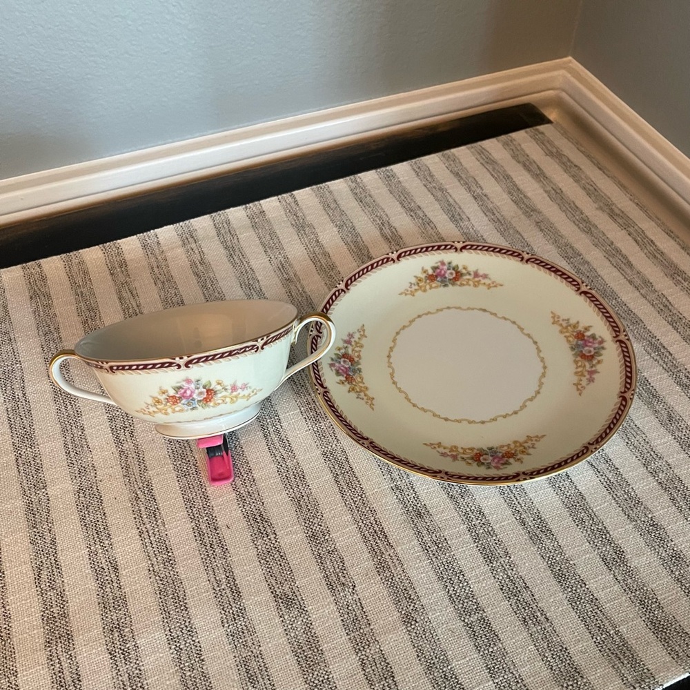 Vintage Alberta - Noritake - Japan - Soup Bowl & Plate - Plate Wall Decor